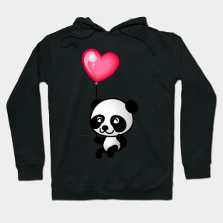 Cute Panda & Heart Balloon Hoodie